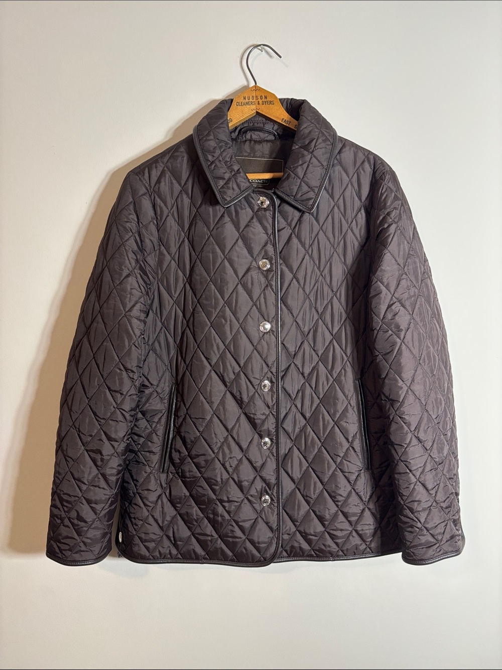 Coach Brown Quilted Jacket Large